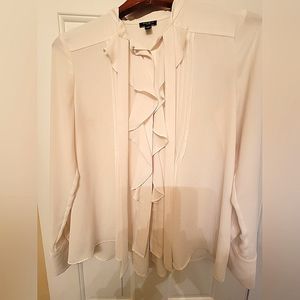 Ann Taylor SP long sleeve white dress shirt